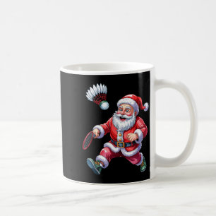Kerstman speelt badminton Funny Christmas sportlie Koffiemok