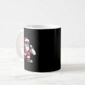 Kerstman speelt bowling grappige jongens Ki Koffiemok (Voorkant links)