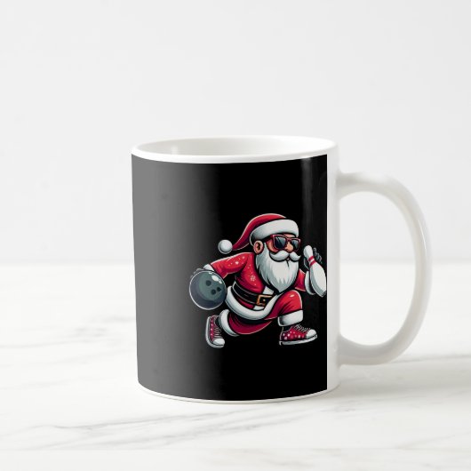 Kerstman speelt bowling grappige jongens Ki Koffiemok (Rechts)