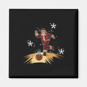 Kerstman speelt bowling - Kerstcadeau voor uw boog Magneet