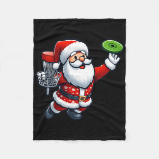 Kerstman speelt Disc Golf Peuter Jongens Kerst  Fleece Deken