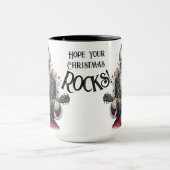 Kerstman speelt een elektrische gitaar Coffee Mok (Midden)