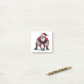 Kerstman speelt Fantasy Football Kerst Speler Post-it® Notes (Op bureau)