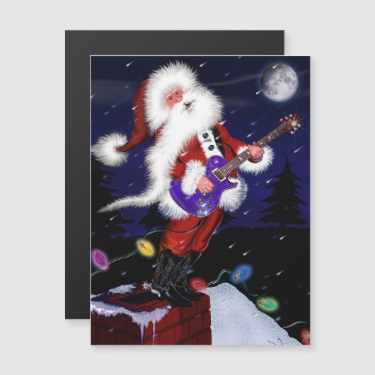 Kerstman Speelt Gitaar (Voorkant / Achterkant)