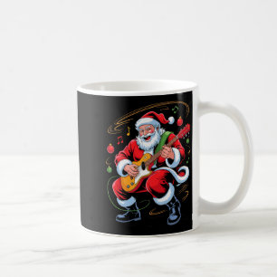 Kerstman speelt gitaar Grappige vakantie Kerstmis Koffiemok