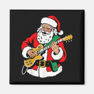 Kerstman speelt gitaar Rock Xmas sfeer Funny Chris Magneet