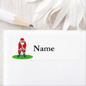 Kerstman speelt golf etiket (Insitu)