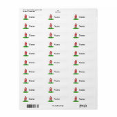 Kerstman speelt golf etiket (Full Sheet)