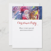 KERSTMAN SPEELT HARP KERSTPARTY UITNODIGING (Achterkant)