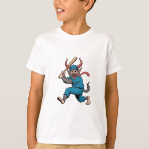 Kerstman speelt honkbal Kerst honkbalspeler T-shirt