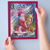 KERSTMAN SPEELT OP HARP IN MAANLICHT FLYER (Hand)
