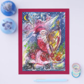 KERSTMAN SPEELT OP HARP IN MAANLICHT FLYER (Enkel)