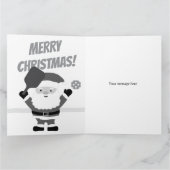 Kerstman speelt pickleball grote kerst kaart (Binnen)