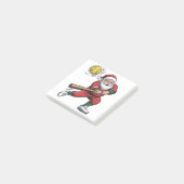 Kerstman speelt softbal Kerstspeler Sport Post-it® Notes (Schuin)