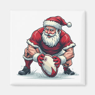 Kerstman speelt voetbal fantasie Kerst speler Magneet
