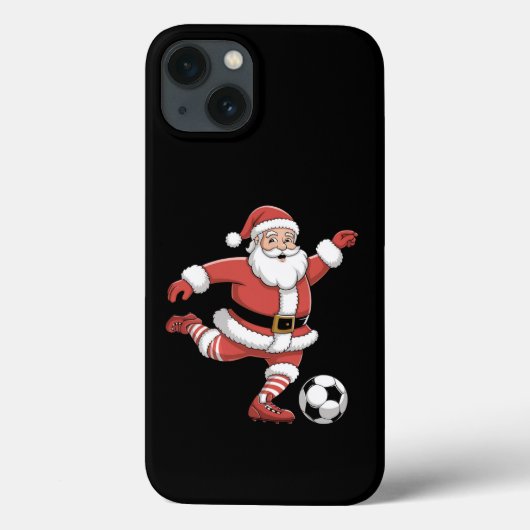 Kerstman Speelt Voetbal Kerst Sport Case-Mate iPhone Case (Achterkant)