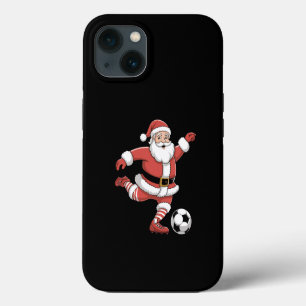 Kerstman Speelt Voetbal Kerst Sport iPhone 13 Hoesje