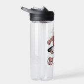 Kerstman speelt voetbal Kerstspeler Sport Waterfles (Rechts)