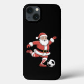 Kerstman speelt voetbal kerstsport Case-Mate iPhone case (Achterkant)