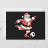 Kerstman speelt voetbal kerstsport feestdagenkaart (Voorkant)