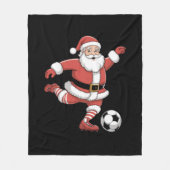 Kerstman speelt voetbal kerstsport fleece deken (Voorkant)