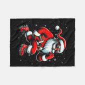 Kerstman speelt voetbal Mannen Jongens Kerst Voetb Fleece Deken (Voorkant (Horizontaal))