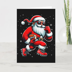 Kerstman speelt voetbal Mannen Jongens Kerst Voetb Kaart