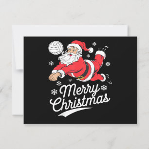 Kerstman speelt volleybal Kerst Pyjama Cool Spo Bedankkaart