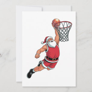 Kerstman spelen Basketbal Kerstmis Sport liefhebbe Kaart