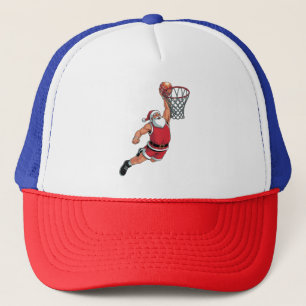 Kerstman spelen Basketbal Kerstmis Sport liefhebbe Trucker Pet
