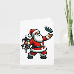 Kerstman spelen Disc Golf Pajama Xma Kaart