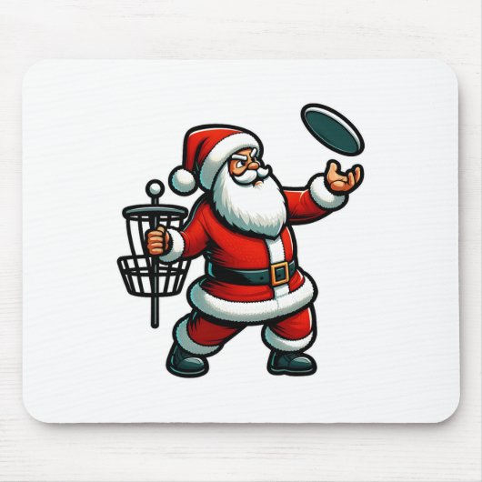 Kerstman spelen Disc Golf Pajama Xma Muismat (Voorkant)