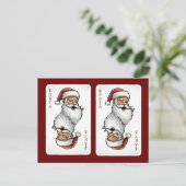 Kerstman Spelen Kaart voor Kerstmis (Staand voorkant)