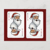 Kerstman Spelen Kaart voor Kerstmis (Voorkant)