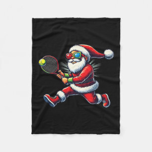 Kerstman spelen Tennis Game Tennis Racket Chris Fleece Deken