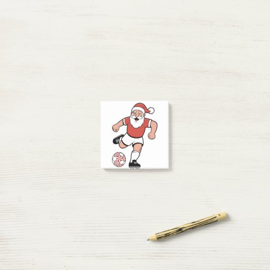 Kerstman spelen Voetbal Kerstman Sport Post-it® Notes (Op bureau)
