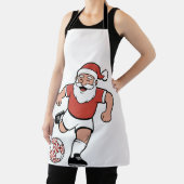 Kerstman spelen Voetbal Kerstman Sport Schort (Insitu)