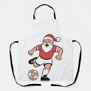 Kerstman spelen Voetbal Kerstman Sport Schort