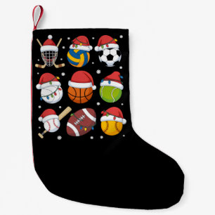 Kerstman Sport Kerst Sport Bal Speler Liefhebber Kleine Kerstsok