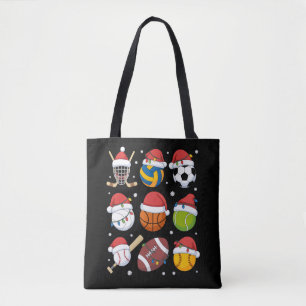 Kerstman Sport Kerst Sport Bal Speler Liefhebber Tote Bag