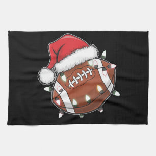 Kerstman Sporten Kerstmis American Football Fan Theedoek
