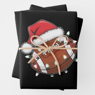 Kerstman sporten Kerstmis American Football liefhe Inpakpapier Vel