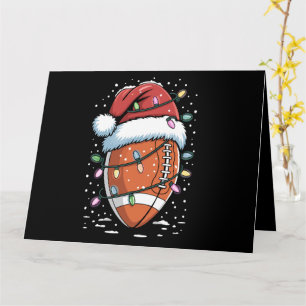 Kerstman sporten Kerstmis American Football Speler Kaart