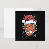 Kerstman sportief Amerikaanse voetbalspeler  Feestdagenkaart (Voorkant / Achterkant)