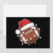 Kerstman sportief Kerstmis American Football liefh Feestdagenkaart (Voorkant / Achterkant)