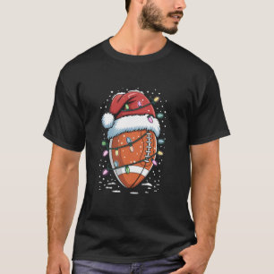 Kerstman sportieve kerst Amerikaanse voetbalspeler T-shirt