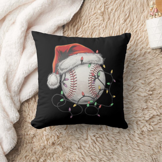 Kerstman sportieve kerst honkbalspeler kussen (Deken)