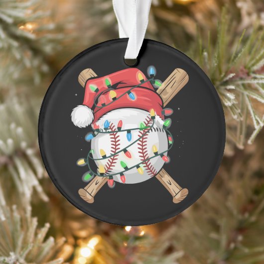 Kerstman sportieve kerst honkbalspeler ornament (Boom)