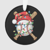 Kerstman sportieve kerst honkbalspeler ornament (voorkant)