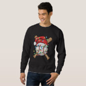 Kerstman sportieve kerst honkbalspeler trui (Voorkant volledig)